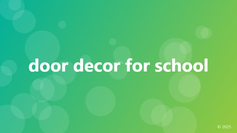 door decor for school