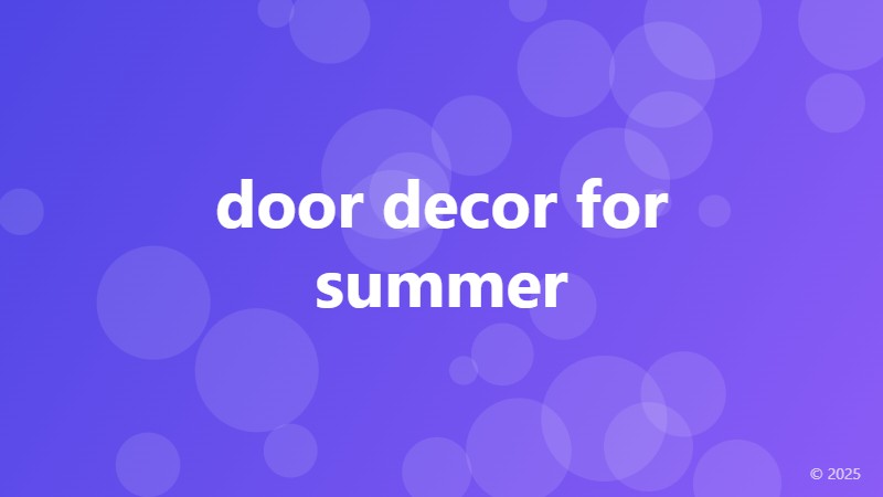 door decor for summer