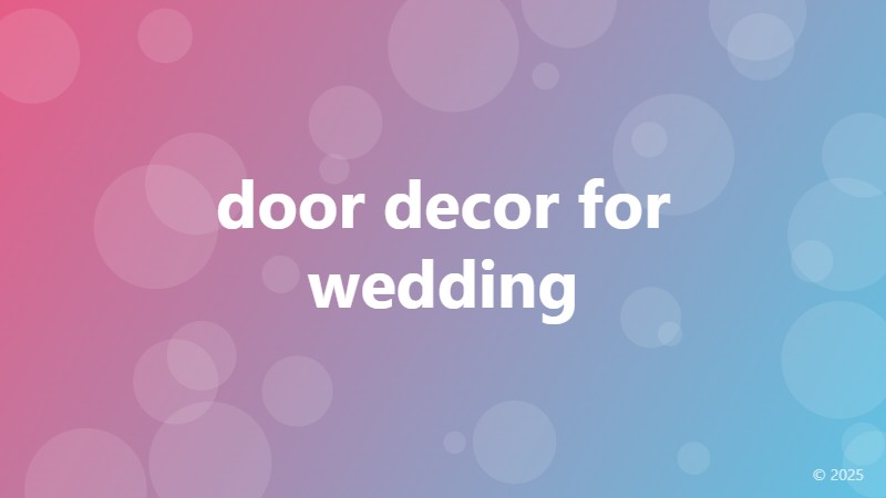 door decor for wedding