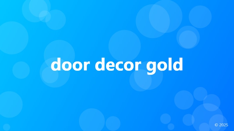 door decor gold
