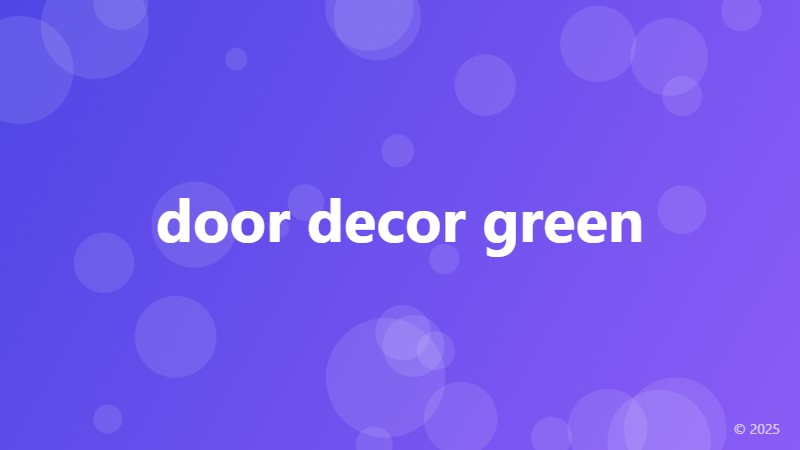 door decor green