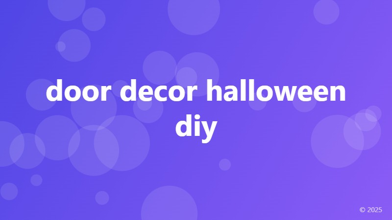 door decor halloween diy