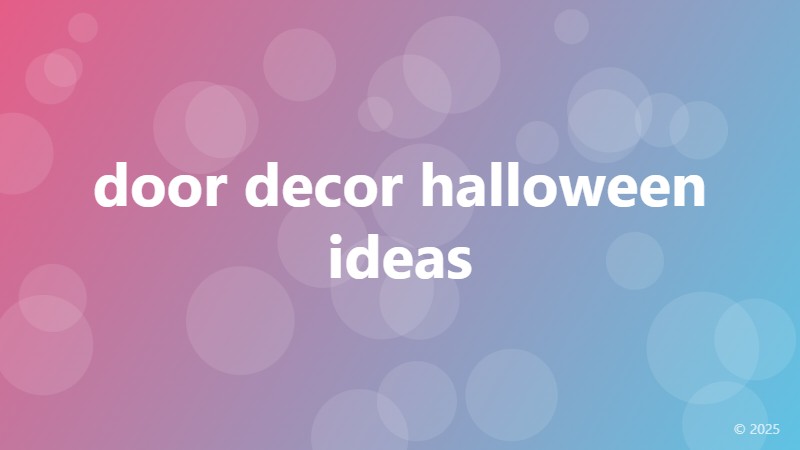 door decor halloween ideas