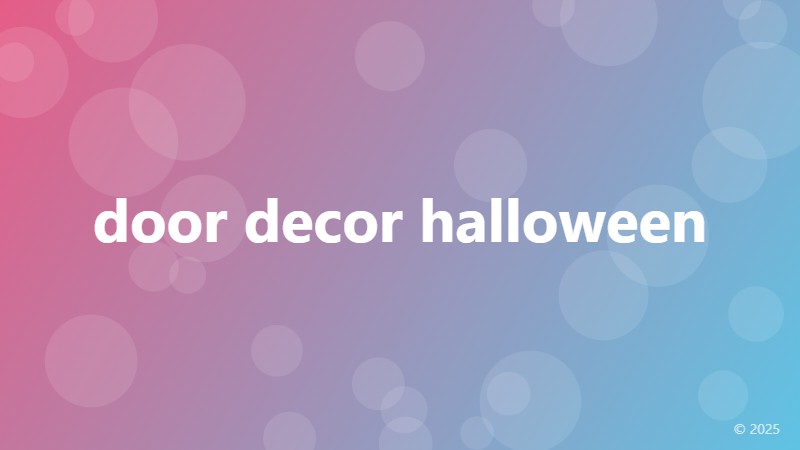 door decor halloween