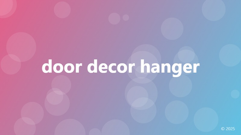 door decor hanger