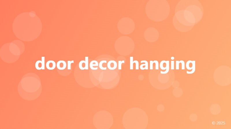 door decor hanging