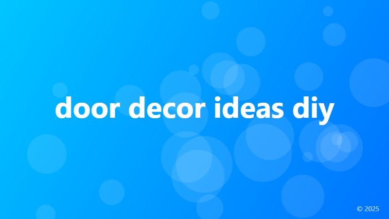 door decor ideas diy