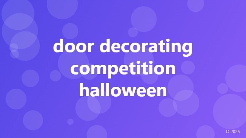 door decorating competition halloween