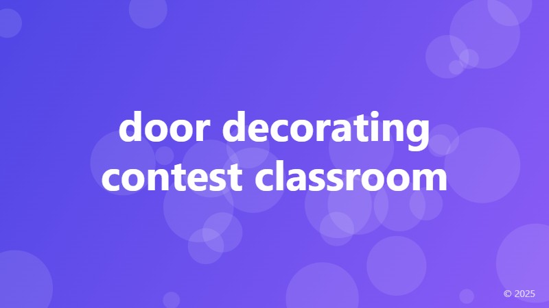door decorating contest classroom
