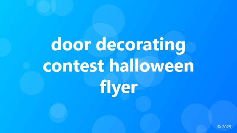 door decorating contest halloween flyer