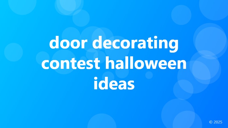 door decorating contest halloween ideas