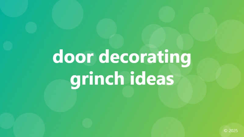 door decorating grinch ideas