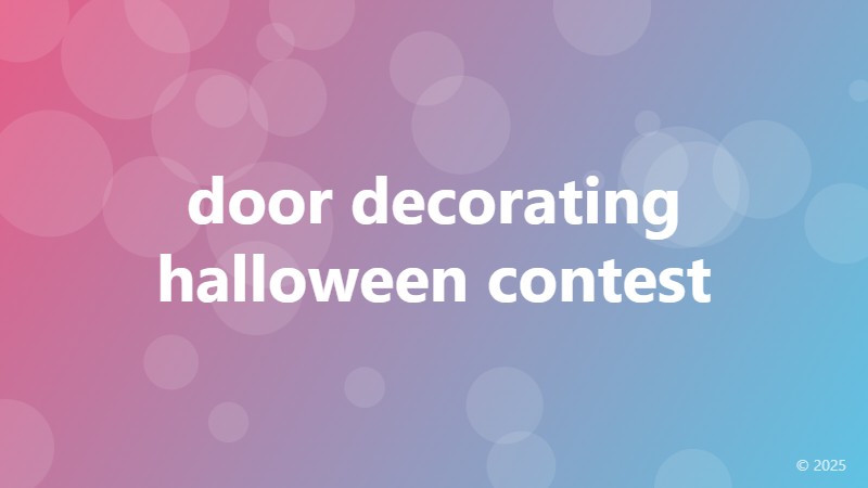 door decorating halloween contest