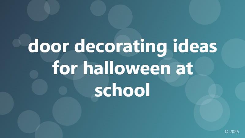 door decorating ideas for halloween at school