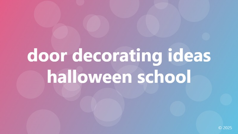 door decorating ideas halloween school
