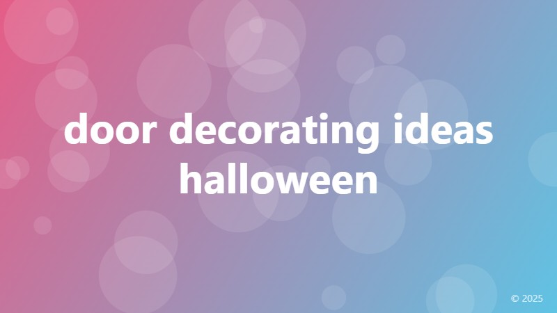 door decorating ideas halloween