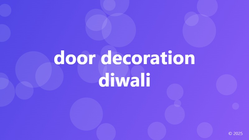 door decoration diwali