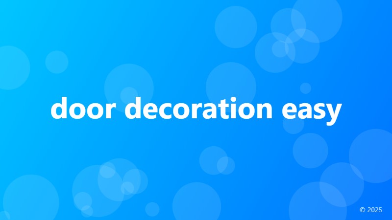 door decoration easy
