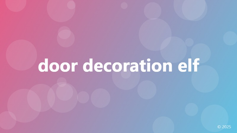door decoration elf