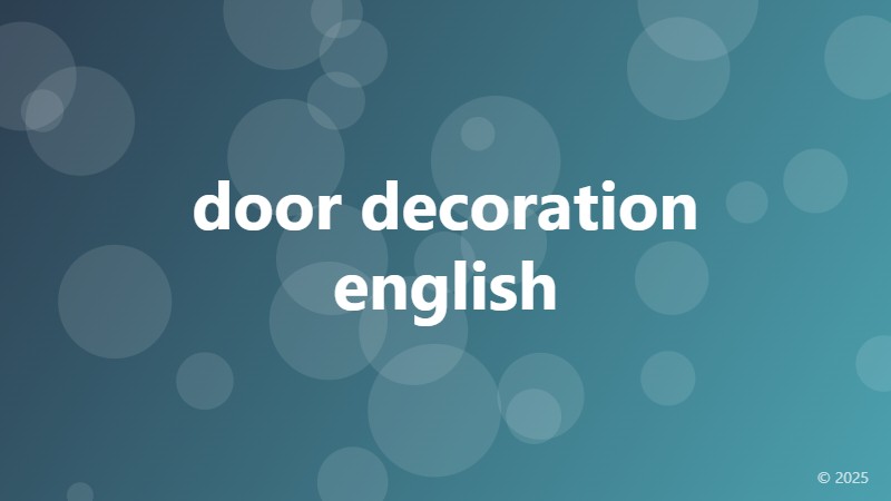 door decoration english