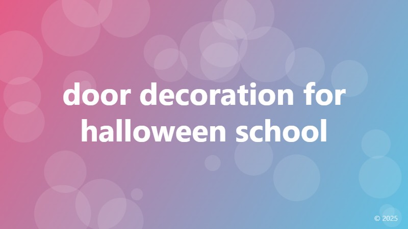 door decoration for halloween school