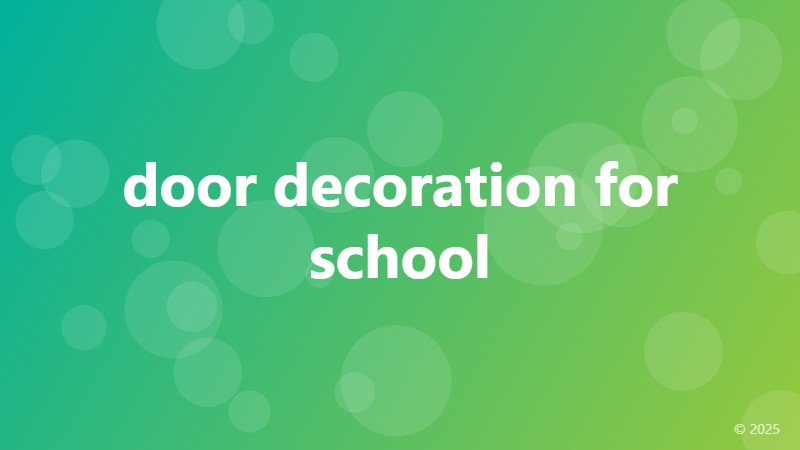 door decoration for school