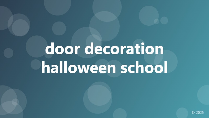 door decoration halloween school