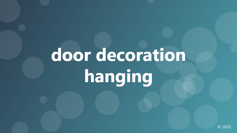 door decoration hanging
