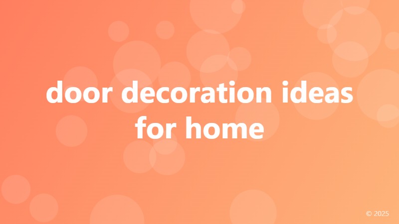 door decoration ideas for home