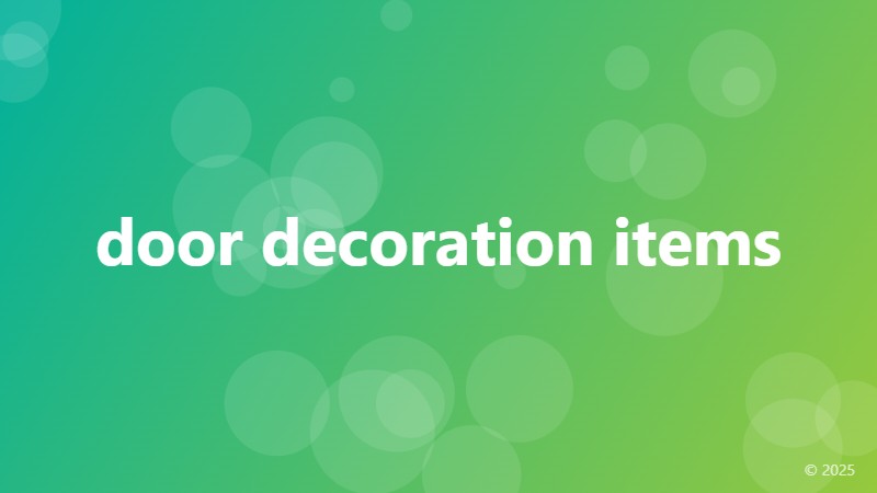 door decoration items