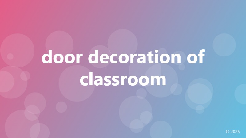 door decoration of classroom