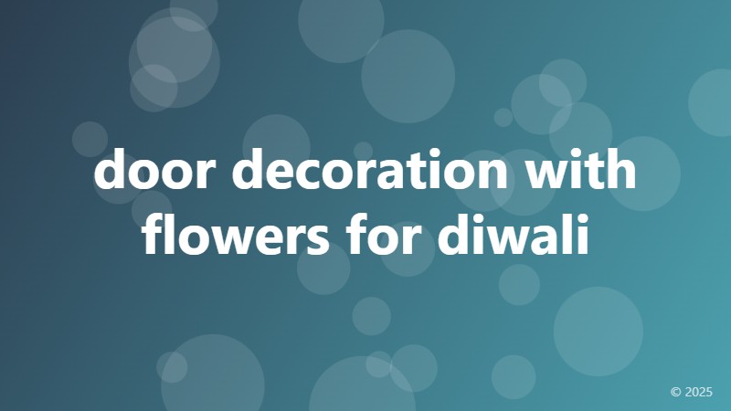 door decoration with flowers for diwali
