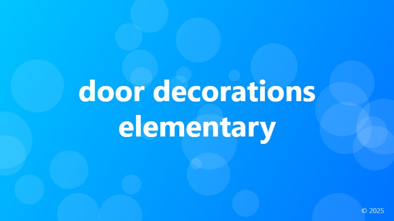 door decorations elementary