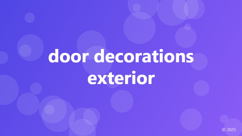 door decorations exterior