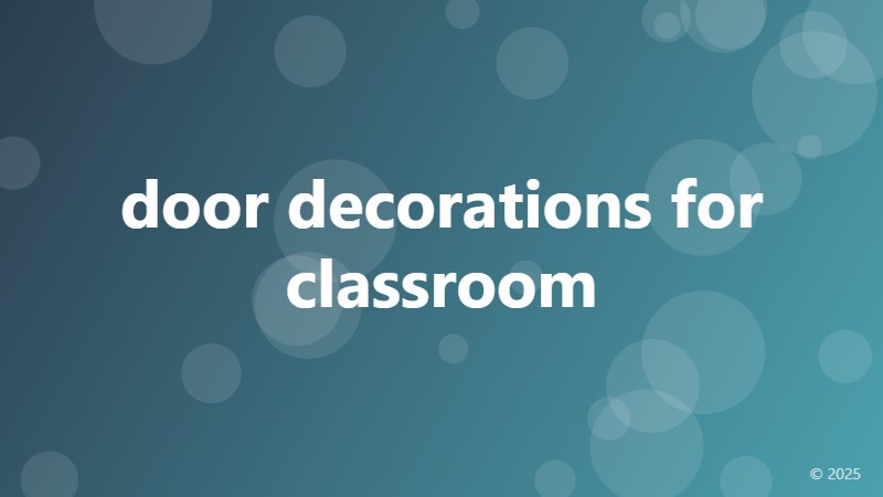 door decorations for classroom