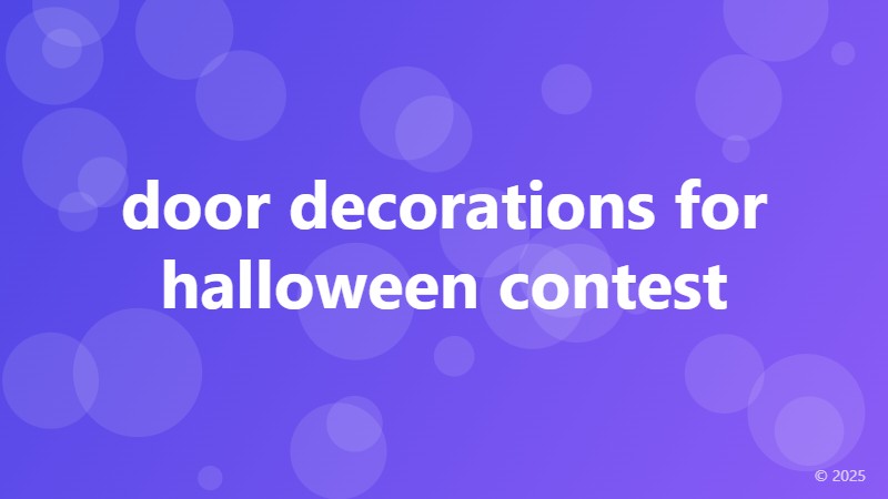 door decorations for halloween contest