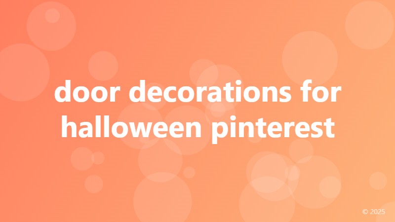 door decorations for halloween pinterest
