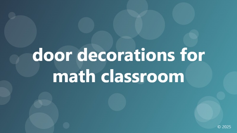 door decorations for math classroom