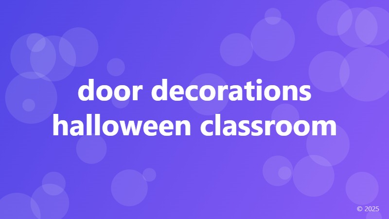 door decorations halloween classroom