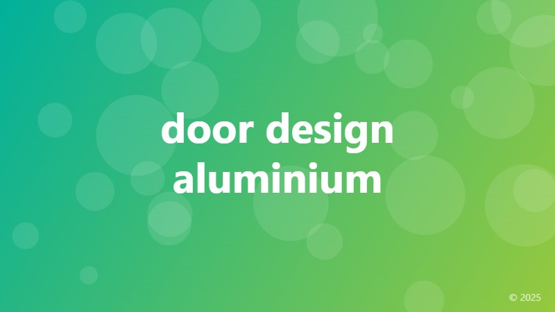 door design aluminium