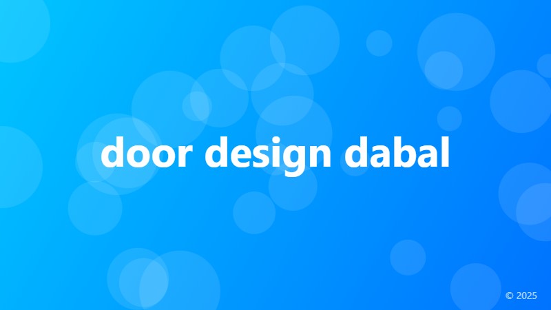door design dabal