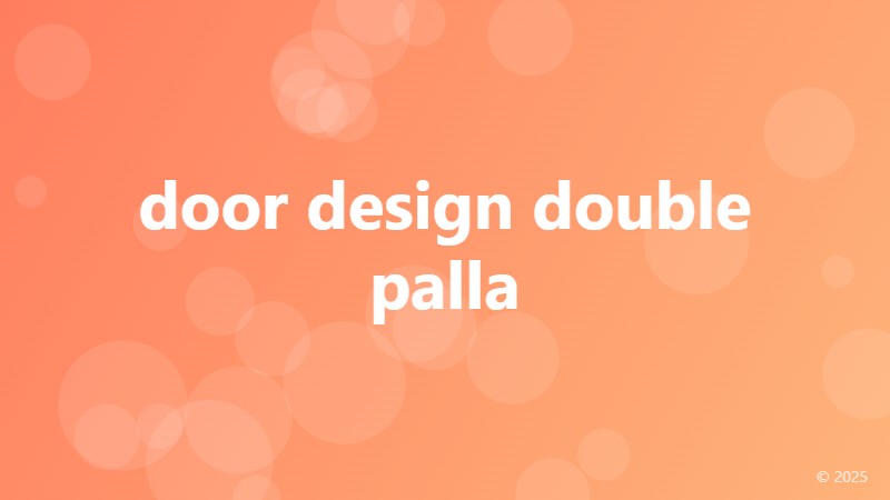door design double palla