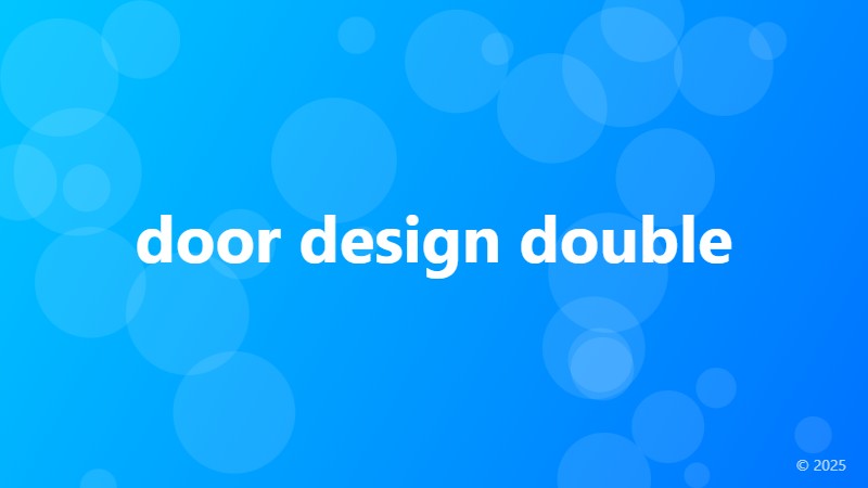 door design double