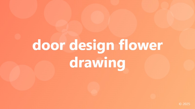 door design flower drawing