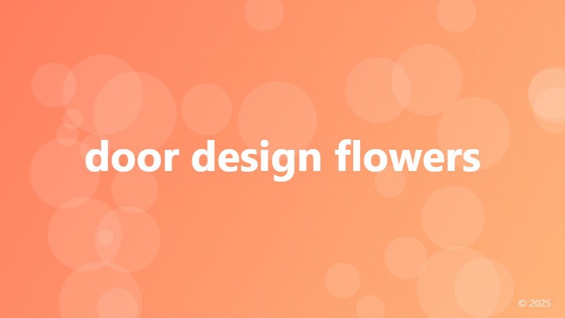 door design flowers