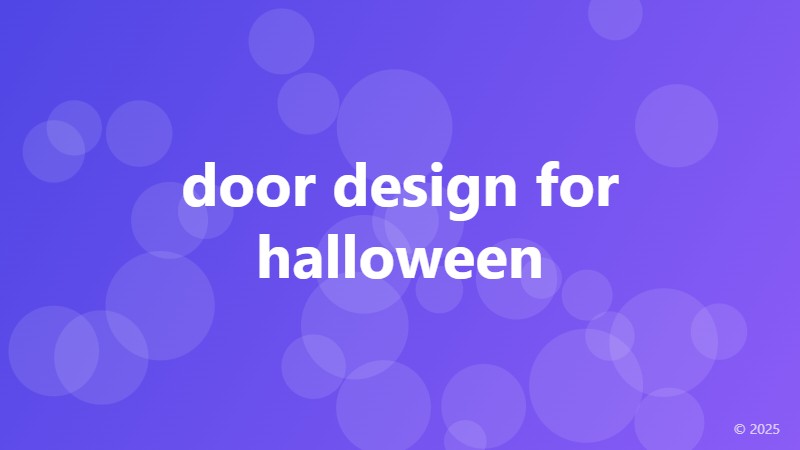 door design for halloween