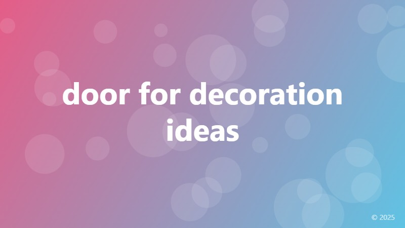 door for decoration ideas