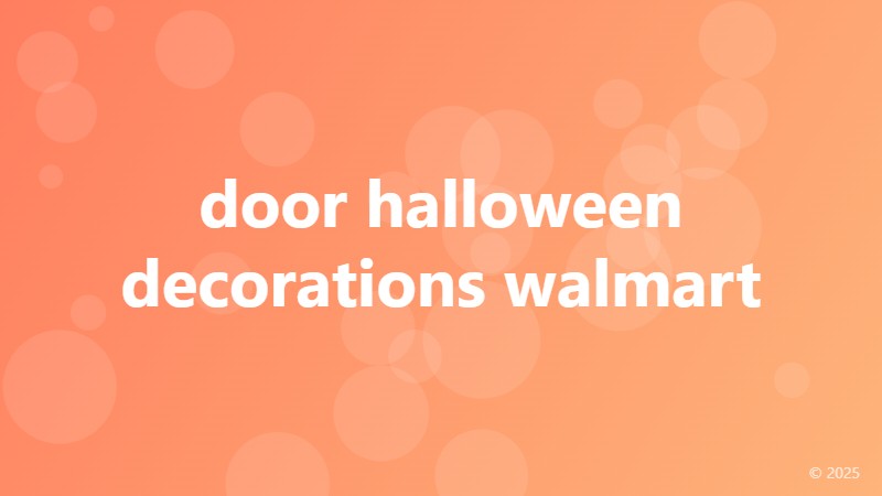 door halloween decorations walmart