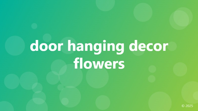 door hanging decor flowers