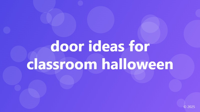 door ideas for classroom halloween